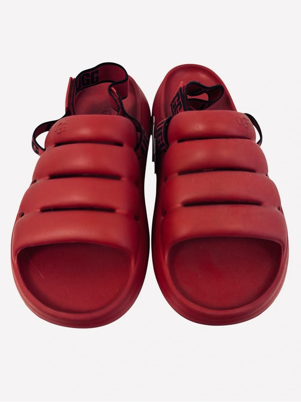 Ugg Australia M Sport Yeah Cushioned Sandals w/Removable Strap Red Mens Size 13
